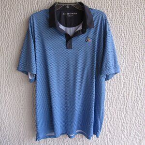 Mizzen Main Polo Shirt Mens XL Performance Blue Short Sleeve Carolina Cup